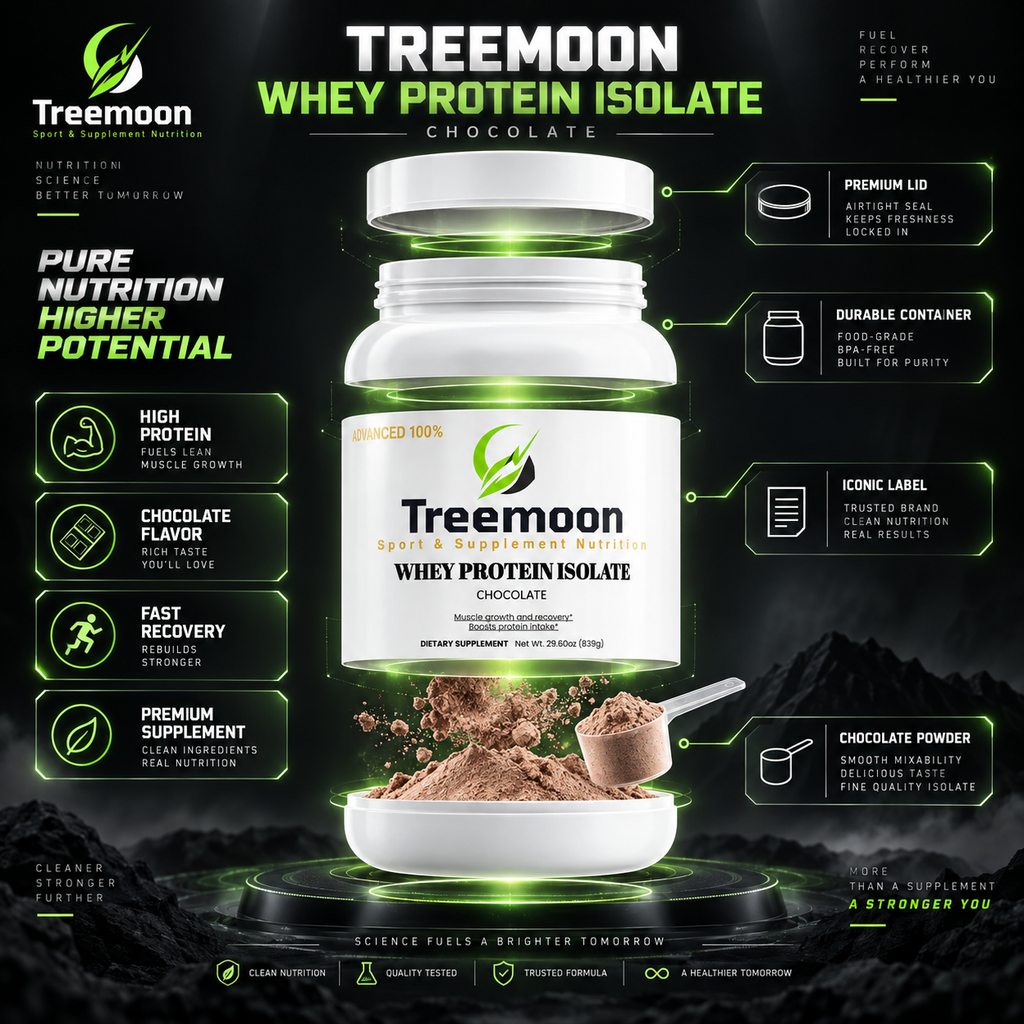 Treemoon chocolate whey protein isolate supplement
